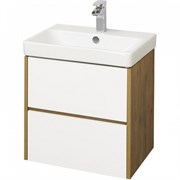 Набор: 1A251701SDZ90 Тумба-умывальник Сканди 55 Бел/Дуб Рустикальный/ 1WH501620 Раковина Адриана 55 1A2517K0SDZ90