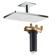 Set HG Rainmaker Select 460 1jet верхний душ (24002400+24010180), белый/хром 24002400S