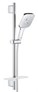 Rainshower SmartActive Cube 130 Душевой гарнитур III, душевая штанга 600 мм, шланг 1750 мм, полочка, хром 26583000