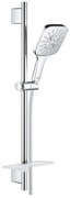 Rainshower SmartActive Cube 130 Душевой гарнитур III, душевая штанга 600 мм, шланг 1750 мм, 9,5 л/мин, полочка, хром 26584000