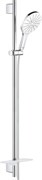 RainShower SmartActive 150 Душевой гарнитур III, душевая штанга 900 мм, шланг 1750 мм, 9,5 л/мин, полочка, белая луна 26594LS0
