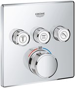 Grohtherm SmartControl Внешняя часть термостатического смесителя на 3 выхода, хром 29126000