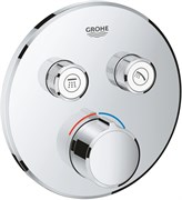 Grohtherm SmartControl Внешняя часть смесителя на 2 выхода, хром 29145000