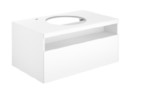STAGELINE Тумба под умывальник 800x550x490mm,1 ящик,oтверстие под смеситель слева,с освещением,pозеткa и USB,пластиковый сифон,цв.vulkanit 32864970100