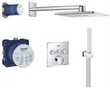 SmartControl Душевая система с душевым гарнитуром и верхним душем Rainshower SmartActive Cube 310, хром 34712000