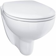 Bau Ceramic Подвесной безободковый унитаз с сиденьем (с микролифтом), альпин-белый 39351000