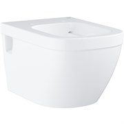 Euro Ceramic Унитаз подвесной безободковый, каскадный смыв, вид крепеж, альпин-белый 39538000