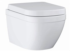 Euro Ceramic Унитаз подвесной с сиденьем для унитаза, альпин-белый 39554000