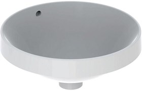 Geberit VariForm Раковина встраиваемая в столешницу круглой формы, D=40 см, без отв. под смеситель, с отв. перелива 500.700.01.2