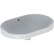 Geberit VariForm Раковина встраиваемая в столешницу эллиптической формы, 60х40 см, без отв. под смеситель, с отв. перелив 500.728.01.2