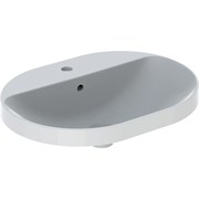 Geberit VariForm Раковина встраиваемая в столешницу эллиптической формы, 60х45 см, с отв. под смеситель, с отв. перелива 500.732.01.2