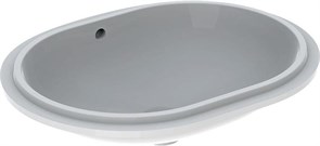 Geberit VariForm Раковина с установкой под столешницу эллиптичекой формы, T1=55х40 см, без отв. под смеситель, с отв. перелива 500.756.01.2