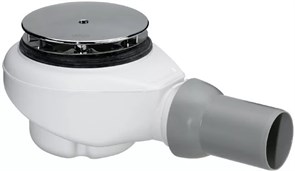 Tempoplex Plus сифон для душевого поддона, для отверстия 90мм, 0,85 л/сек., горизонт. отвод, накладка хром 578916