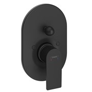 Set HG Rebris E смеситель для ванны встройка (72459670+31741180), матовый черный 72459670S