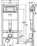 Prevista Dry (SET) Lean + ECO модуль для подвес унитаза 1120 x 490 мм + крепления + панель смыва Prevista Visign for Life 5, модель 8524.10 792824