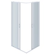Душевой уголок квадратный, двери раздвижные 1000x1000x2000 профиль хром, стекло прозрачное AQ ARI KV 10020CH