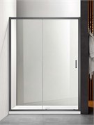 Душевая дверь двухэлементная, раздвижная1000x2000 профиль оружейная сталь, стекло прозрачное AQ ARI RA 10020GM
