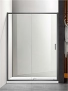 Душевая дверь двухэлементная, раздвижная1200x2000 профиль оружейная сталь, стекло прозрачное AQ ARI RA 12020GM