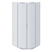 Душевой уголок 1/4 круга, двери раздвижные 800x800x2000, профиль хром, стекло прозрачное (AQNAA2142-80) AQ ARI RO 08020CH