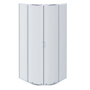 Душевой уголок 1/4 круга, двери раздвижные 900x900x2000, профиль хром, стекло прозрачное AQ ARI RO 09020CH