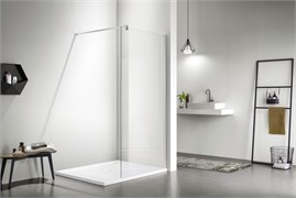 Душевая перегородка Walk in с держателем 1200x2000 профиль хром, стекло прозрачное AQ WIW 12020CH