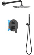БЕТТА Set 3 в 1 душевой комплект 2 режима, матовый черный AQ1172MB