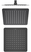 квадратный верхний душ 250*250*2 мм, матовый черный AQ2072MB
