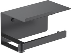 ЛИБРА бумагодержатель с полкой, матовый черный AQ4929MB
