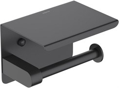 ЕВРОПА бумагодержатель с полкой, матовый черный AQ4939MB