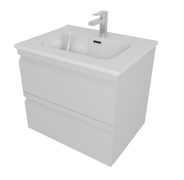 Комплект мебели: Тумба 60см ВЕГА с раковиной AQ0460-00, 2 ящика, цвет серый туман AQ77060-LG