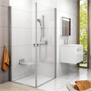 CRV1-100 дверь CHROME для комбинации с дверью или стенкой блестящий+стекло Transparent. 1QVA0C01Z1