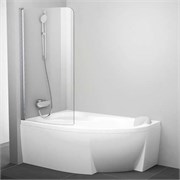 CVSK1 ROSA 140/150 L блестящая+транспарент шторка на ванну 7QLM0C00Y1
