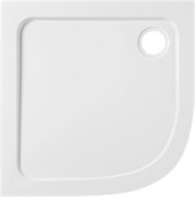 FLIGHT  Акриловый душевой поддон, полукруглый 80x80x4 см, Белый E62443-00