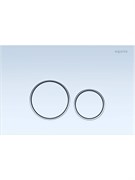 (005AQ) Панель смыва Белая ободок хром для INSP-0000001 Pneumo S (клавиши круглые) PNS-0000011