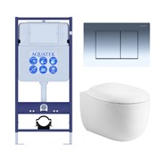 Set AQUATEK АЛЬТАИР (рама AQUATEK Standard INS-0000012 с звукоиз.прокладкой+крепеж KKI-0000002+кнопкаKDI-0000010+унитаз АЛЬТАИР AQ1980-00 с крышкой SET AQUATEK АЛЬТАИР cm-010 4в1