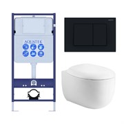 Set AQUATEK АЛЬТАИР (рама AQUATEK Standard INS-0000012 с звукоиз.прокладкой+крепеж KKI-0000002+кнопкаKDI-0000012+унитаз АЛЬТАИР AQ1980-00 с крышкой SET AQUATEK АЛЬТАИР cm-012 4в1