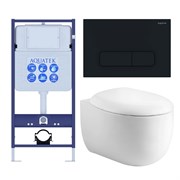 SET AQUATEK АЛЬТАИР-017 4в1 (рама AQUATEK Standard INS-0000012+крепеж KKI-0000002+клавиша KDI-0000017+унитаз АЛЬТАИР AQ1980-00 с тонким сиденьем soft- SET AQUATEK АЛЬТАИР cm-017 4в1
