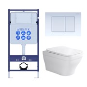Set AQUATEK АМАДЕО (рама AQUATEK Standard INS-0000012 с звукоиз.прокладкой+крепеж KKI-0000002+кнопкаKDI-0000009+унитаз АМАДЕО AQ1163-00+крышка-сиденье SET AQUATEK АМАДЕО-009 4в1