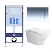 Set AQUATEK АМАДЕО (рама AQUATEK Standard INS-0000012 с звукоиз.прокладкой+крепеж KKI-0000002+кнопкаKDI-0000010+унитаз АМАДЕО AQ1163-00+крышка-сиденье SET AQUATEK АМАДЕО-010 4в1