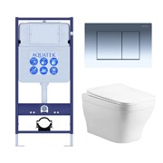 Set AQUATEK АМАДЕО cm (рама AQUATEK Standard INS-0000012 с звукоиз.прокладкой+крепеж KKI-0000002+кнопкаKDI-0000010+унитаз АМАДЕО AQ1180-00 с крышкой SET AQUATEK АМАДЕО cm-010 4в1
