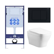 Set AQUATEK АМАДЕО cm (рама AQUATEK Standard INS-0000012 с звукоиз.прокладкой+крепеж KKI-0000002+кнопкаKDI-0000012+унитаз АМАДЕО AQ1180-00 с крышкой SET AQUATEK АМАДЕО cm-012 4в1