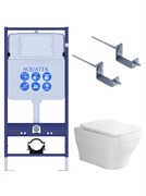 (рама AQUATEK Standard INS-0000012+крепеж KKI-0000002+унитаз АМАДЕО AQ1163-00 с тонким сиденьем soft-close) SET AQUATEK АМАДЕО KKI2