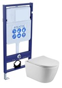 (рама AQUATEK Standard INS-0000012(без клавиши и крепежа)+унитаз БЕТТА AQ1253W-00 с тонким сиденьем soft-close SET AQUATEK БЕТТА