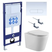 (рама AQUATEK Standard INS-0000012 с клавишей KDI-0000013 и крепежом KKI-0000002+унитаз ВЕГА AQ1904-00 с тонким сиденьем sc SET AQUATEK ВЕГА cmp-013