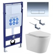 (рама AQUATEK Standard INS-0000012 с клавишей KDI-0000016 и крепежом KKI-0000002+унитаз ВЕГА AQ1904-00 с тонким сиденьем sc SET AQUATEK ВЕГА cmp-016