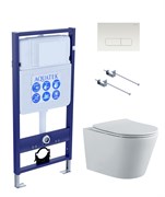 SET AQUATEK ВЕГА-1905-013 (рама AQUATEK Standard INS-0000012 с клавишей KDI-0000013 и крепежом KKI-0000001+унитаз ВЕГА AQ1905-00 с тонким сиденьем sc SET AQUATEK ВЕГА-1905-013 KK-1