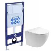 SET AQUATEK ЕВРОПА (рама AQUATEK Standard INS-0000012(без клавиши и крепежа)+унитаз ЕВРОПА AQ1900-00 с тонким сиденьем soft-close SET AQUATEK ЕВРОПА cm