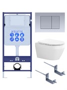 SET AQUATEK ЛЕЯ-011 4в1 (рама AQUATEK Standard INS-0000012+крепеж KKI-0000002+клавиша KDI-0000011+унитаз ЛЕЯ AQ1199-00 с тонким сиденьем soft-close) SET AQUATEK ЛЕЯ cm-011 4в1