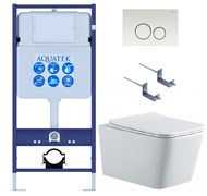(рама AQUATEK Standard INS-0000012 с клавишей KDI-0000015 и крепежом KKI-0000002+унитаз ЛИБРА AQ0530N-00 с тонким сиденьем sc SET AQUATEK ЛИБРА N KDI15