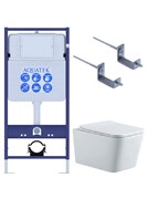 (рама AQUATEK Standard INS-0000012+кпереж KKI-0000002+унитаз ЛИБРА New AQ0530N-00 с тонким сиденьем soft-close SET AQUATEK ЛИБРА N KKI2